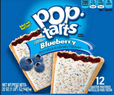 KELLOGG'S POP TARTS 'Blueberry' Toaster Pastries 576 gr